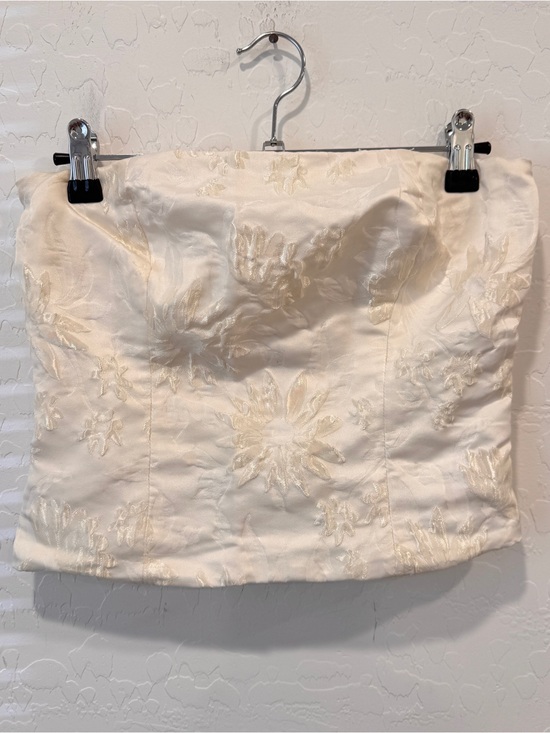 Reformation Tops - Reformation Giorgia Ivory brocade Tube Top Women’s 4 Smocked Back Quiet Luxury